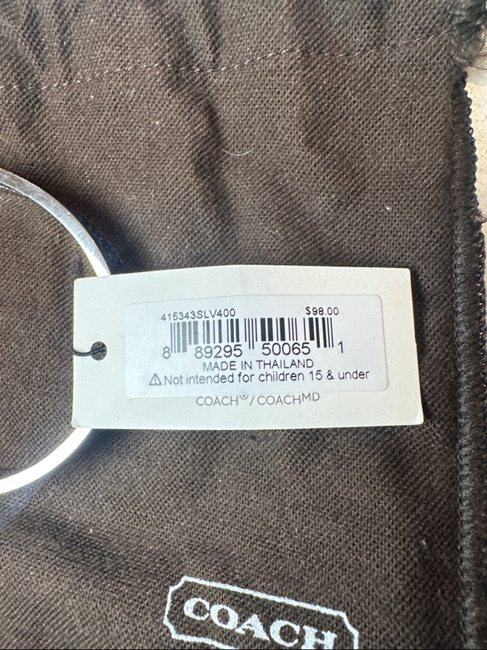 COACH Blue Sparkle Hinged Bracelet and Dust Bag NWT - Picture 6 of 6